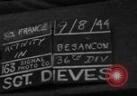 Immagine di 35Th divisione di fanteria Besancon Francia, 1944, secondo 3 filmato di repertorio 65675044007