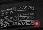 Immagine di 35Th divisione di fanteria Besancon Francia, 1944, secondo 4 filmato di repertorio 65675044007