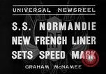 Image of SS Normandie New York United States USA, 1935, second 5 stock footage video 65675044070