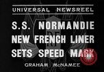 Image of SS Normandie New York United States USA, 1935, second 6 stock footage video 65675044070