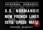 Image of SS Normandie New York United States USA, 1935, second 8 stock footage video 65675044070