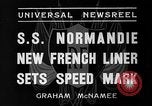 Image of SS Normandie New York United States USA, 1935, second 9 stock footage video 65675044070