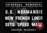 Image of SS Normandie New York United States USA, 1935, second 10 stock footage video 65675044070
