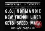 Image of SS Normandie New York United States USA, 1935, second 12 stock footage video 65675044070
