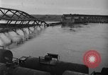 Image of Crossing destroyed Tangermunde bridge Germany, 1945, second 4 stock footage video 65675044139