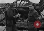 Image of Crossing destroyed Tangermunde bridge Germany, 1945, second 21 stock footage video 65675044139