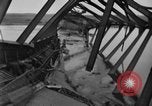 Image of Crossing destroyed Tangermunde bridge Germany, 1945, second 33 stock footage video 65675044139