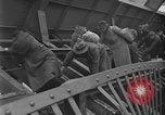 Image of Crossing destroyed Tangermunde bridge Germany, 1945, second 41 stock footage video 65675044139