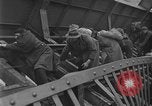 Image of Crossing destroyed Tangermunde bridge Germany, 1945, second 44 stock footage video 65675044139
