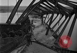 Image of Crossing destroyed Tangermunde bridge Germany, 1945, second 60 stock footage video 65675044139