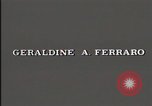 Image of Geraldine Ferraro Washington DC USA, 1984, second 4 stock footage video 65675044171