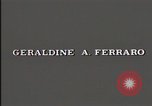 Image of Geraldine Ferraro Washington DC USA, 1984, second 5 stock footage video 65675044171