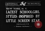 Standbild Schulmädchen Modell Kleidung New York United States USA, 1940, aus Sekunde 1 historischem Filmmaterial Videoclip 65675044346