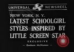 Standbild Schulmädchen Modell Kleidung New York United States USA, 1940, aus Sekunde 3 historischem Filmmaterial Videoclip 65675044346