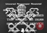 Image le Pape Pie XI Rome Italie, 1933, de la seconde 7 séquences d'archives historiques vidéo 65675044355