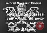 Image le Pape Pie XI Rome Italie, 1933, de la seconde 10 séquences d'archives historiques vidéo 65675044355