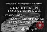 Immagine di Gigante torta corto Lebanon Oregon USA, 1933, secondo 10 filmato di repertorio 65675044357