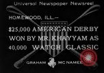 Standbild Pferderennen Homewood Illinois USA, 1933, aus Sekunde 1 historischem Filmmaterial Videoclip 65675044361