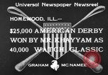 Standbild Pferderennen Homewood Illinois USA, 1933, aus Sekunde 4 historischem Filmmaterial Videoclip 65675044361