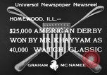 Standbild Pferderennen Homewood Illinois USA, 1933, aus Sekunde 10 historischem Filmmaterial Videoclip 65675044361