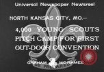 Standbild Pfadfinder von Amerika Camping North Kansas City Missouri USA, 1933, aus Sekunde 3 historischem Filmmaterial Videoclip 65675044363
