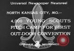 Standbild Pfadfinder von Amerika Camping North Kansas City Missouri USA, 1933, aus Sekunde 4 historischem Filmmaterial Videoclip 65675044363