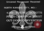 Standbild Pfadfinder von Amerika Camping North Kansas City Missouri USA, 1933, aus Sekunde 10 historischem Filmmaterial Videoclip 65675044363
