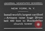 Standbild 20 Tonnen schwere Glocke New York City USA, 1930, aus Sekunde 4 historischem Filmmaterial Videoclip 65675044383
