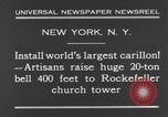 Standbild 20 Tonnen schwere Glocke New York City USA, 1930, aus Sekunde 7 historischem Filmmaterial Videoclip 65675044383