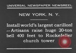Standbild 20 Tonnen schwere Glocke New York City USA, 1930, aus Sekunde 8 historischem Filmmaterial Videoclip 65675044383