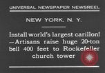 Standbild 20 Tonnen schwere Glocke New York City USA, 1930, aus Sekunde 9 historischem Filmmaterial Videoclip 65675044383