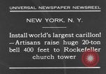 Standbild 20 Tonnen schwere Glocke New York City USA, 1930, aus Sekunde 10 historischem Filmmaterial Videoclip 65675044383