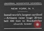 Standbild 20 Tonnen schwere Glocke New York City USA, 1930, aus Sekunde 11 historischem Filmmaterial Videoclip 65675044383