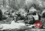 Image of American troops and French tanks in World War I France, 1918, second 11 stock footage video 65675044427