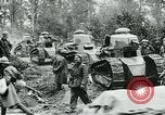 Image of American troops and French tanks in World War I France, 1918, second 12 stock footage video 65675044427