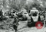 Image of American troops and French tanks in World War I France, 1918, second 13 stock footage video 65675044427