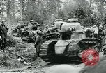 Image of American troops and French tanks in World War I France, 1918, second 16 stock footage video 65675044427
