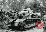 Image of American troops and French tanks in World War I France, 1918, second 19 stock footage video 65675044427