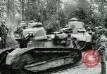 Image of American troops and French tanks in World War I France, 1918, second 22 stock footage video 65675044427