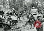 Image of American troops and French tanks in World War I France, 1918, second 28 stock footage video 65675044427