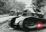 Image of American troops and French tanks in World War I France, 1918, second 30 stock footage video 65675044427