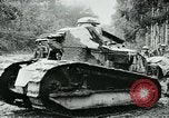 Image of American troops and French tanks in World War I France, 1918, second 31 stock footage video 65675044427