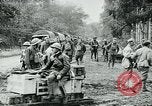Image of American troops and French tanks in World War I France, 1918, second 37 stock footage video 65675044427