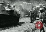 Image of American troops and French tanks in World War I France, 1918, second 42 stock footage video 65675044427