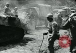 Image of American troops and French tanks in World War I France, 1918, second 43 stock footage video 65675044427