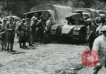 Image of American troops and French tanks in World War I France, 1918, second 49 stock footage video 65675044427