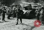 Image of American troops and French tanks in World War I France, 1918, second 52 stock footage video 65675044427