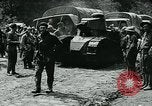 Image of American troops and French tanks in World War I France, 1918, second 53 stock footage video 65675044427