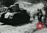 Image of American troops and French tanks in World War I France, 1918, second 60 stock footage video 65675044427