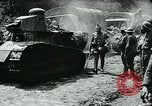 Image of American troops and French tanks in World War I France, 1918, second 62 stock footage video 65675044427